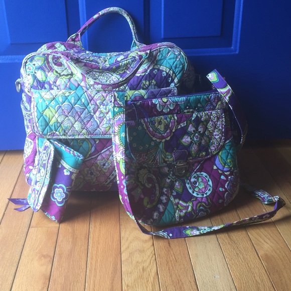 3pc Vera Bradley Diaper Bag Set - Picture 1 of 8